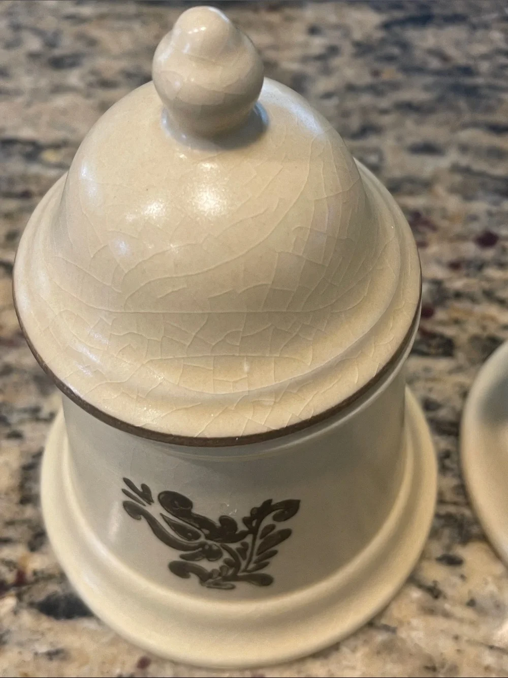 Vintage Pfaltzgraff Village Sugar Bowl With Lid & Creamer Yellow Brown Stoneware